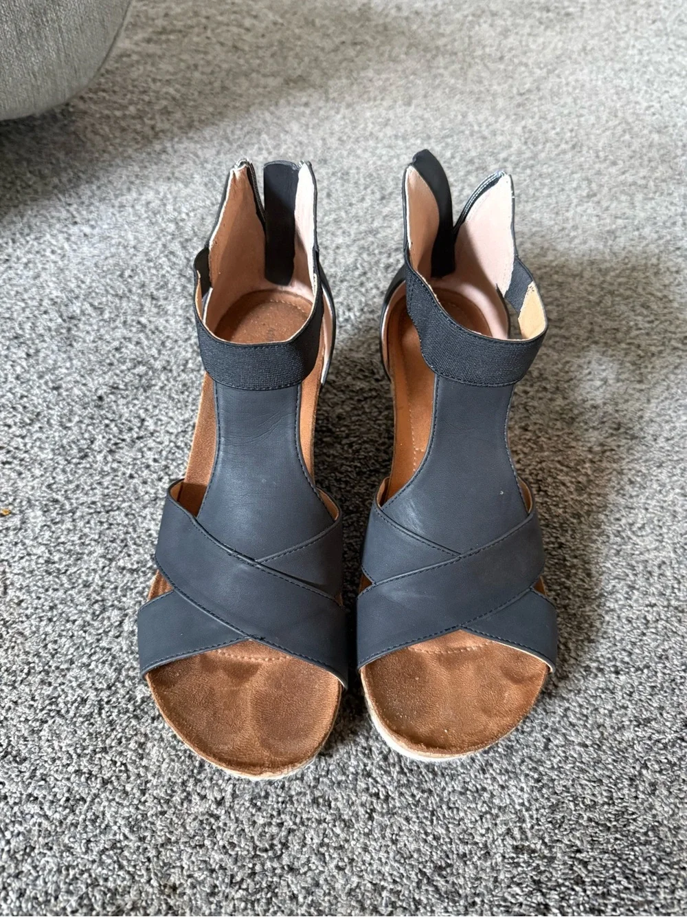 Women’s Black Wedge Sandal